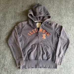 Colosseum Athletics Illinois Fighting Illini Full Zip Hoodie Mens Medium